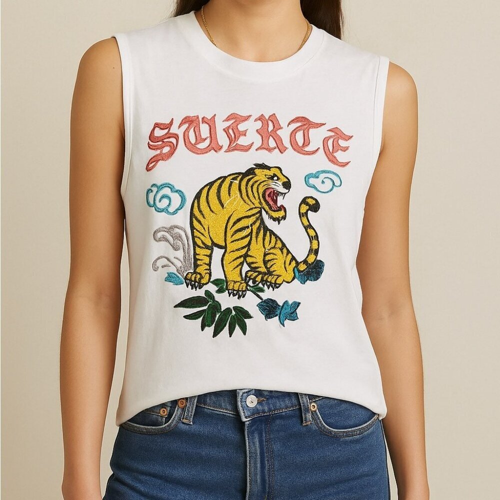 NWT Marcelo Burlon Geovinda Tank XXS Multi White